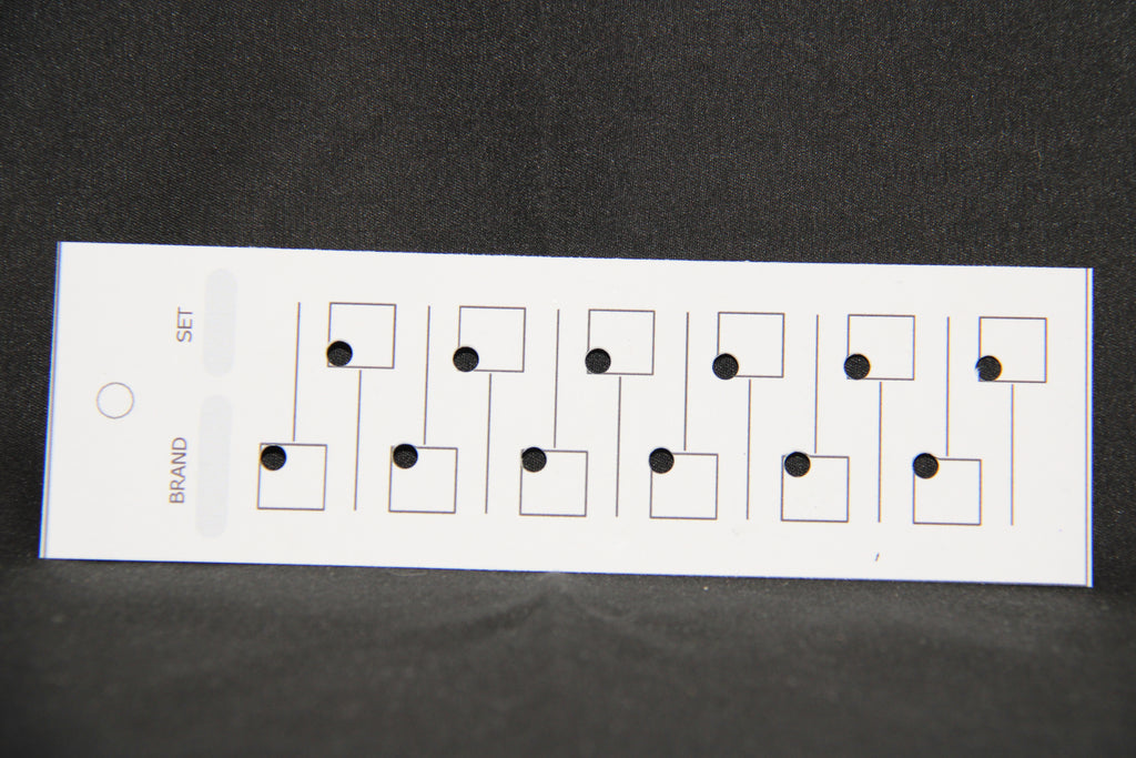 5 Kleurkaarten van 12 vierkanten